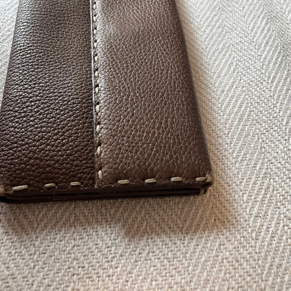 Fendi Brown Selleria Leather Continental Wallet - Picture 2 of 13
